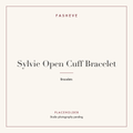 Branded placeholder plate for Sylvie Open Cuff Bracelet — studio photography pending